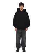 MENS INTRUDER EKCESS HOODIE JET BLACK FLEECE