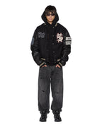 MENS INTRUDER EKCESS HOODIE JET BLACK FLEECE