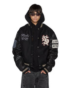 MENS PLAYOFF VARSITY JACKET BLACK JACKETS