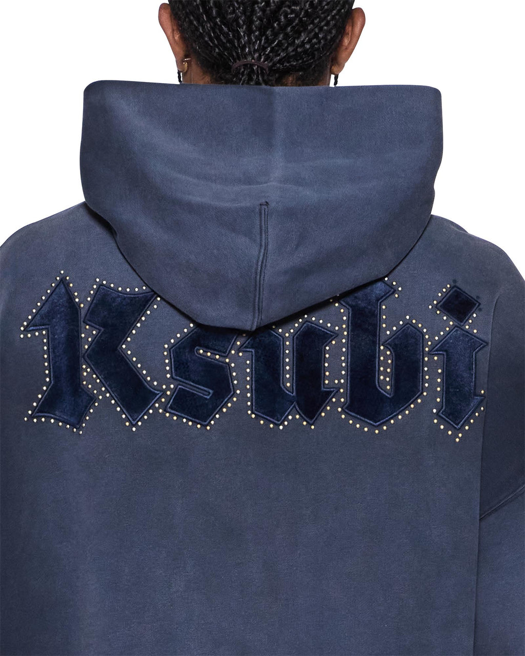 Mens Kaliba Ekcess Hoodie Deep Dive Oversized Fleece - Navy