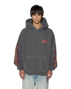 Mens Kickstart Ekcess Hoodie Charcoal Oversized Fleece - Grey