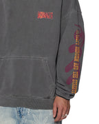 Mens Kickstart Ekcess Hoodie Charcoal Oversized Fleece - Grey