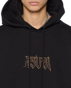 Mens Kingdom Biggie Hoodie Jet Black Oversized Fleece - Black