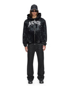 MENS KSUBI X ALICE HOLLYWOOD GRAPHIC ZIP HOODIE BLACK JACKETS