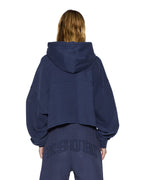 WOMENS OH G HOODIE CROPPED INK BLUE FLEECE
