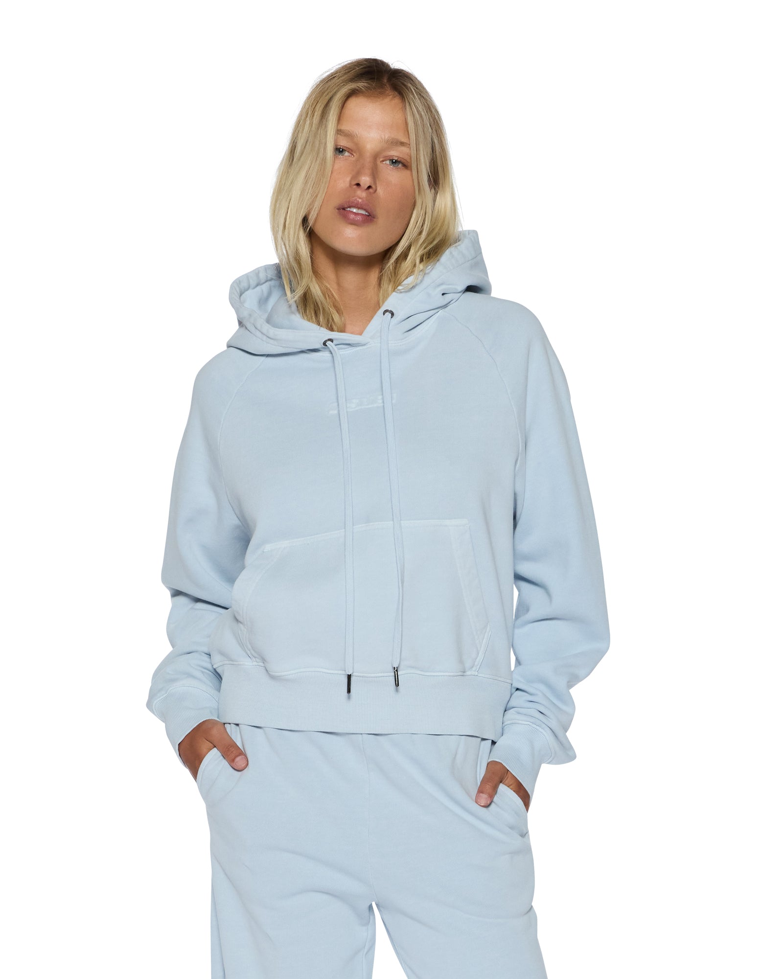 WOMENS  ORIGIN HOODIE ICE MIST OVERSIZED FLEECE