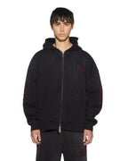 Mens Paise Ekcess Hoodie Black Fade Oversized Fleece - Grey