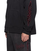 Mens Paise Ekcess Hoodie Black Fade Oversized Fleece - Grey