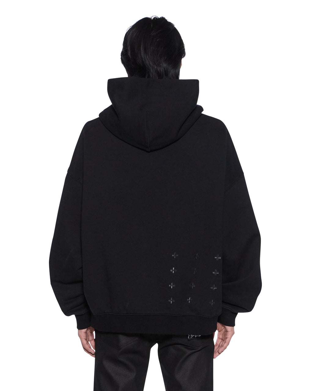 MENS LORDS EKCESS HOODIE JET BLACK FLEECE