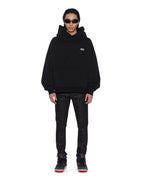 MENS LORDS EKCESS HOODIE JET BLACK FLEECE