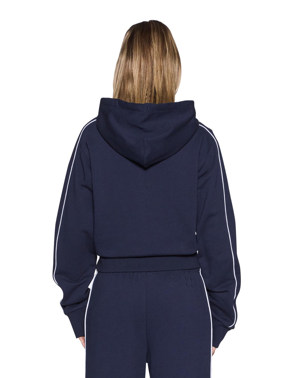 Womens Raceway Carter Slim Hoodie Navy Relaxed Fleece - Navy