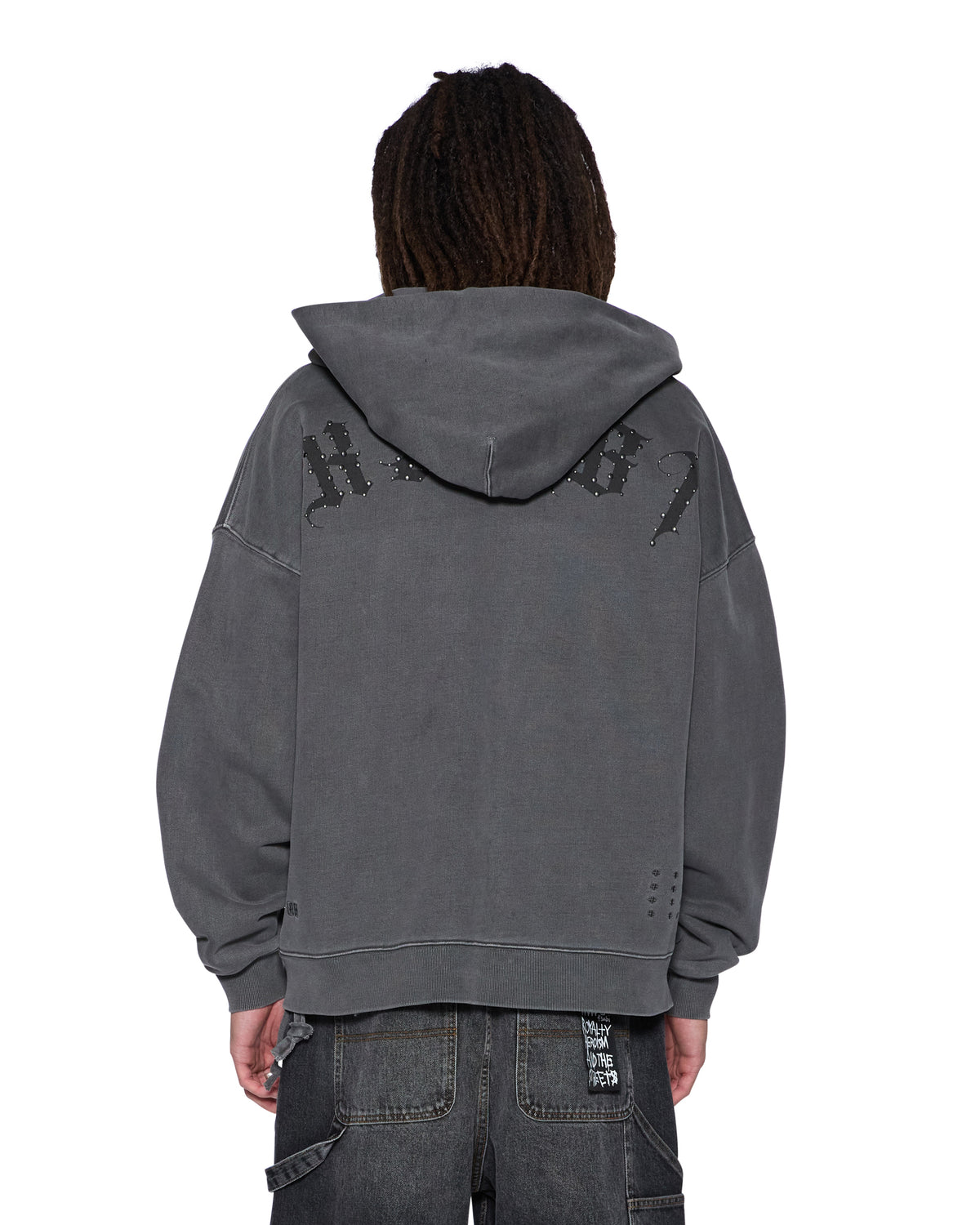 MENS SERPENT EKCESS HOODIE FADED BLACK FLEECE