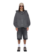 MENS SERPENT EKCESS HOODIE FADED BLACK FLEECE