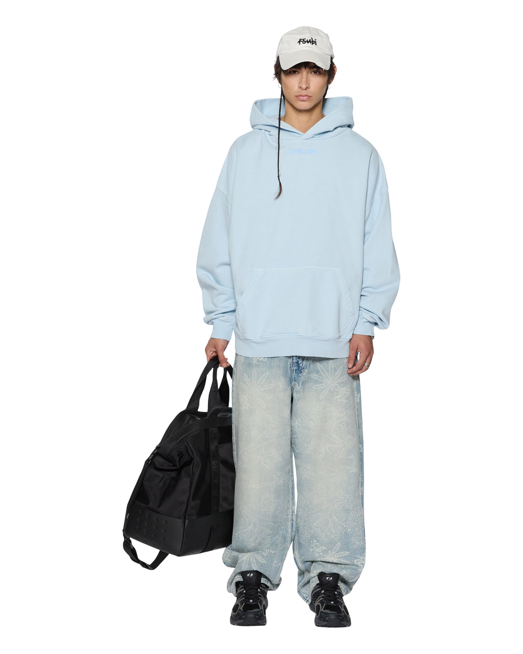 Mens Sott Ekcess Hoodie Shallows Oversized Fleece - Blue