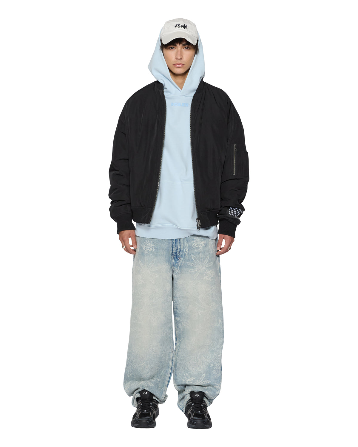 Mens Sott Ekcess Hoodie Shallows Oversized Fleece - Blue