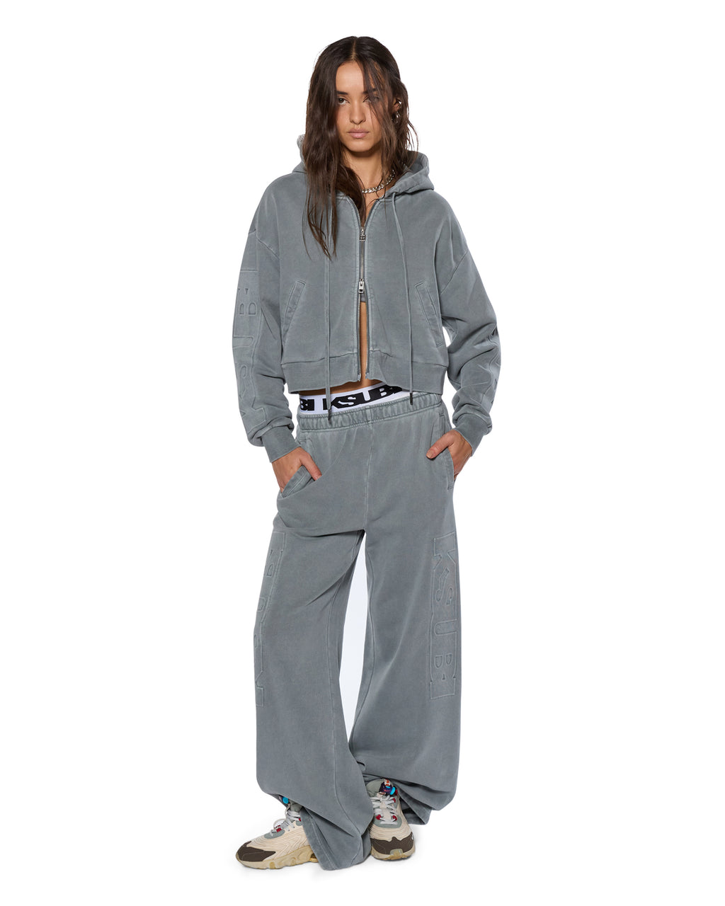 Womens Sott Origin Hoodie Nightowl Grey Oversized Fleece - Grey