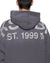 MENS  STATE EKCESS HOODIE CHARCOAL FADE OVERSIZED FLEECE