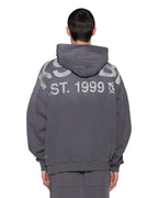 MENS STATE EKCESS HOODIE CHARCOAL FADE FLEECE