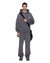 MENS  STATE EKCESS HOODIE CHARCOAL FADE OVERSIZED FLEECE