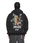 STAY UP EKCESS ZIP HOODIE FADED BLACK