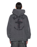 MENS THORNED EKCESS HOODIE CHARCOAL FLEECE