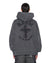 MENS  THORNED EKCESS HOODIE CHARCOAL OVERSIZED FLEECE