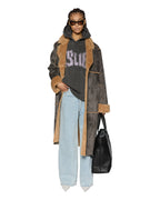 Womens World Tour Oh G Hoodie Charcoal Oversized Fleece - Grey