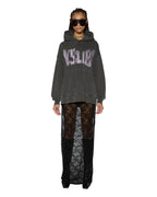 Womens World Tour Oh G Hoodie Charcoal Oversized Fleece - Grey