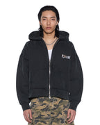 MENS DEATH SNAKE HALEN ZIP HOODIE ASH FLEECE