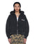 MENS  DEATH SNAKE HALEN ZIP HOODIE ASH BAGGY FLEECE