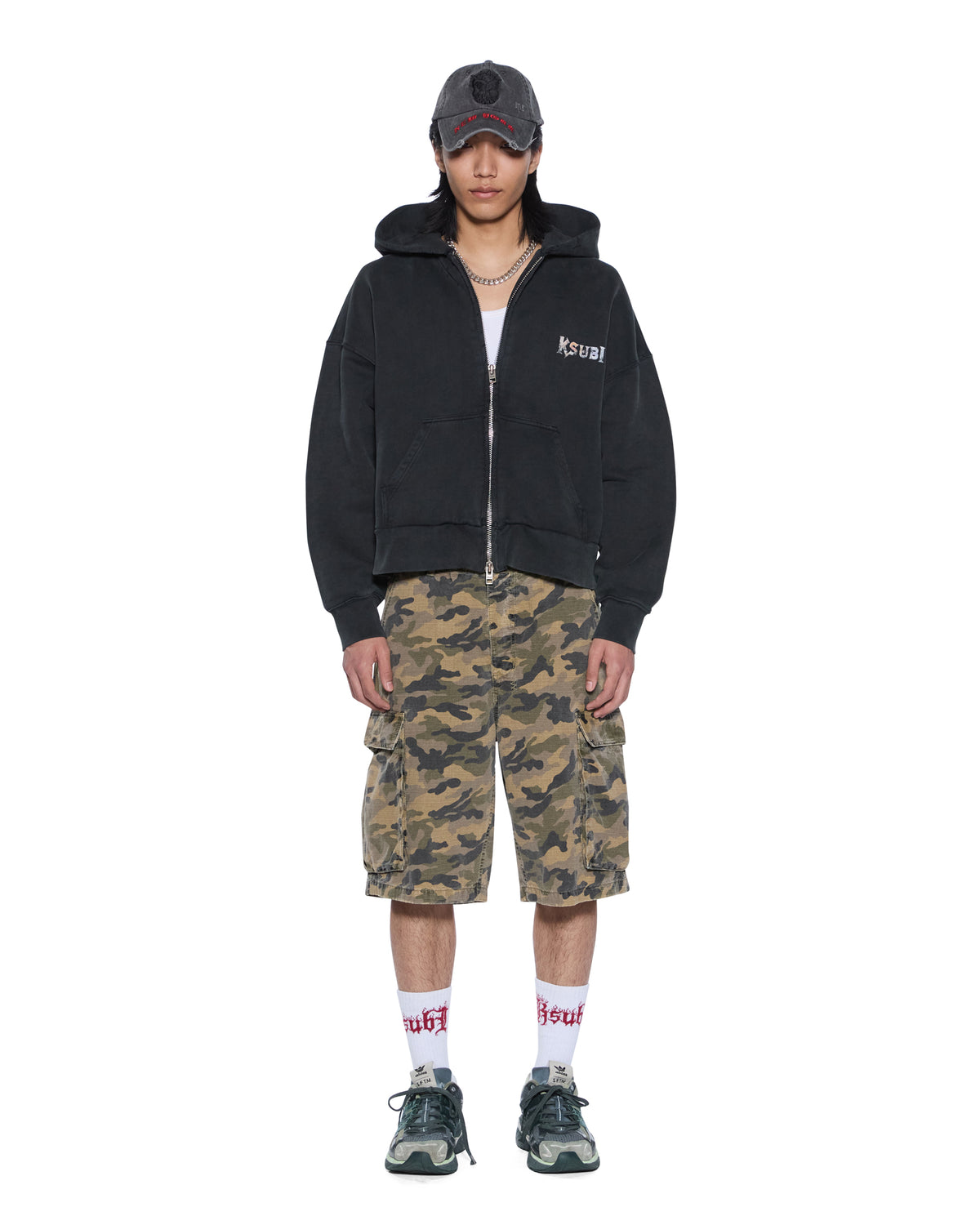 DEATH SNAKE HALEN ZIP HOODIE ASH