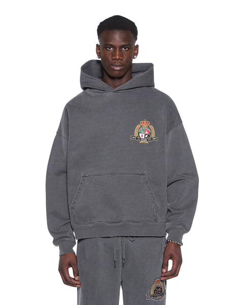 Mens Krest Ekcess Hoodie Charcoal Fleece | Ksubi ++