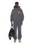 MENS  KREST EKCESS HOODIE CHARCOAL OVERSIZED FLEECE