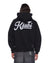 MENS  OUTFIELD EKCESS HOODIE BLACK OVERSIZED FLEECE