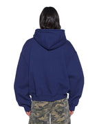 WOMENS SLOUCH HOODIE NAVY FLEECE