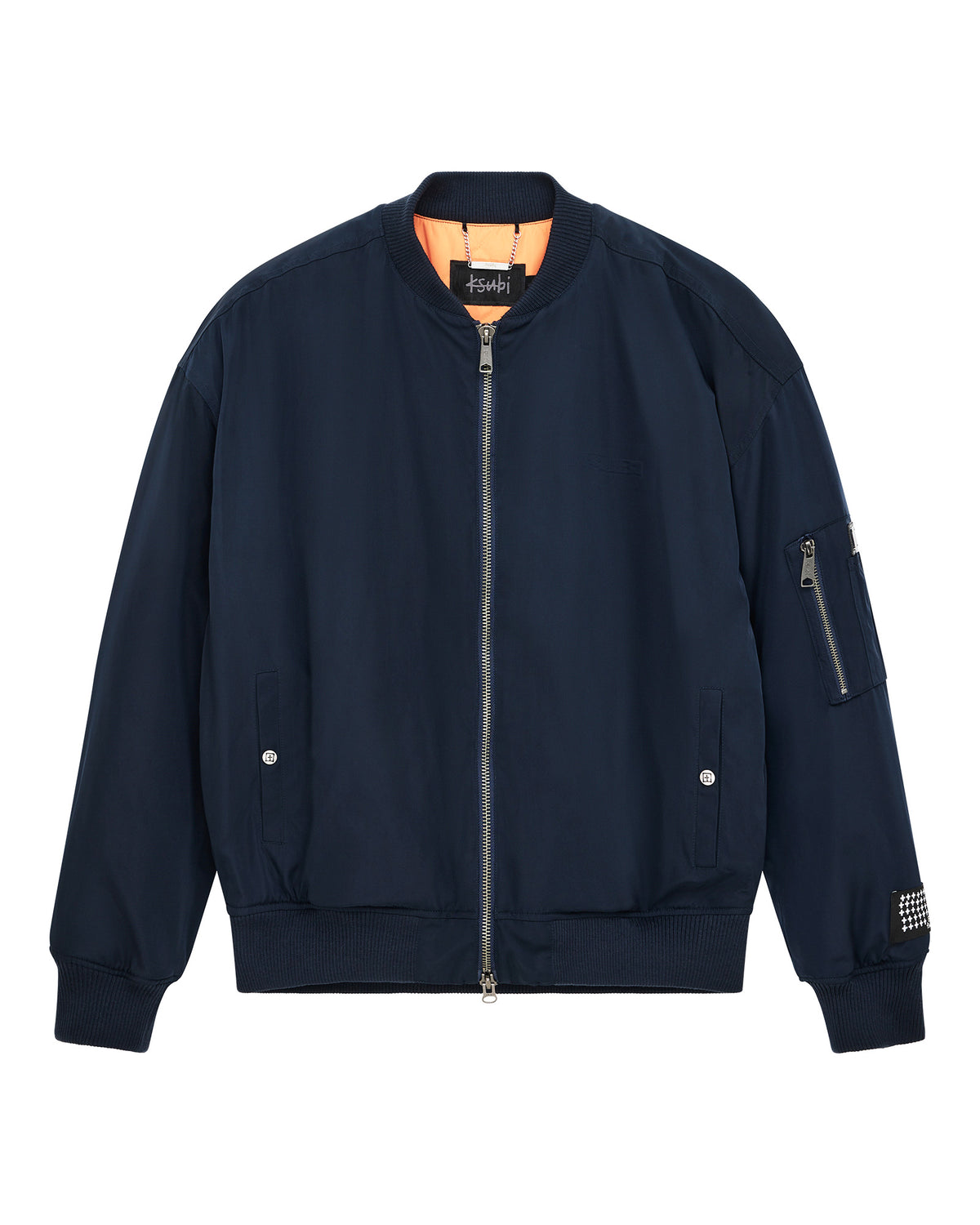 Mens Intruder Bomber Jacket Navy Oversized Jackets - Navy