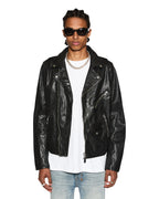 MENS CAPITOL LEATHER JACKET BLACK JACKETS