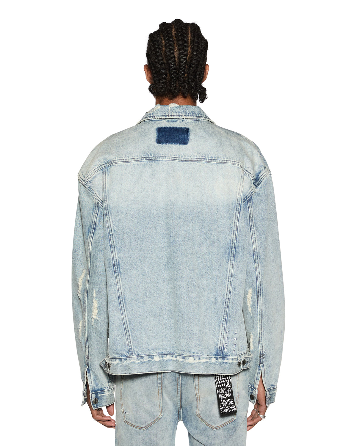 Mens Oh G Jacket Acid Trip Trash Oversized Jackets - Denim