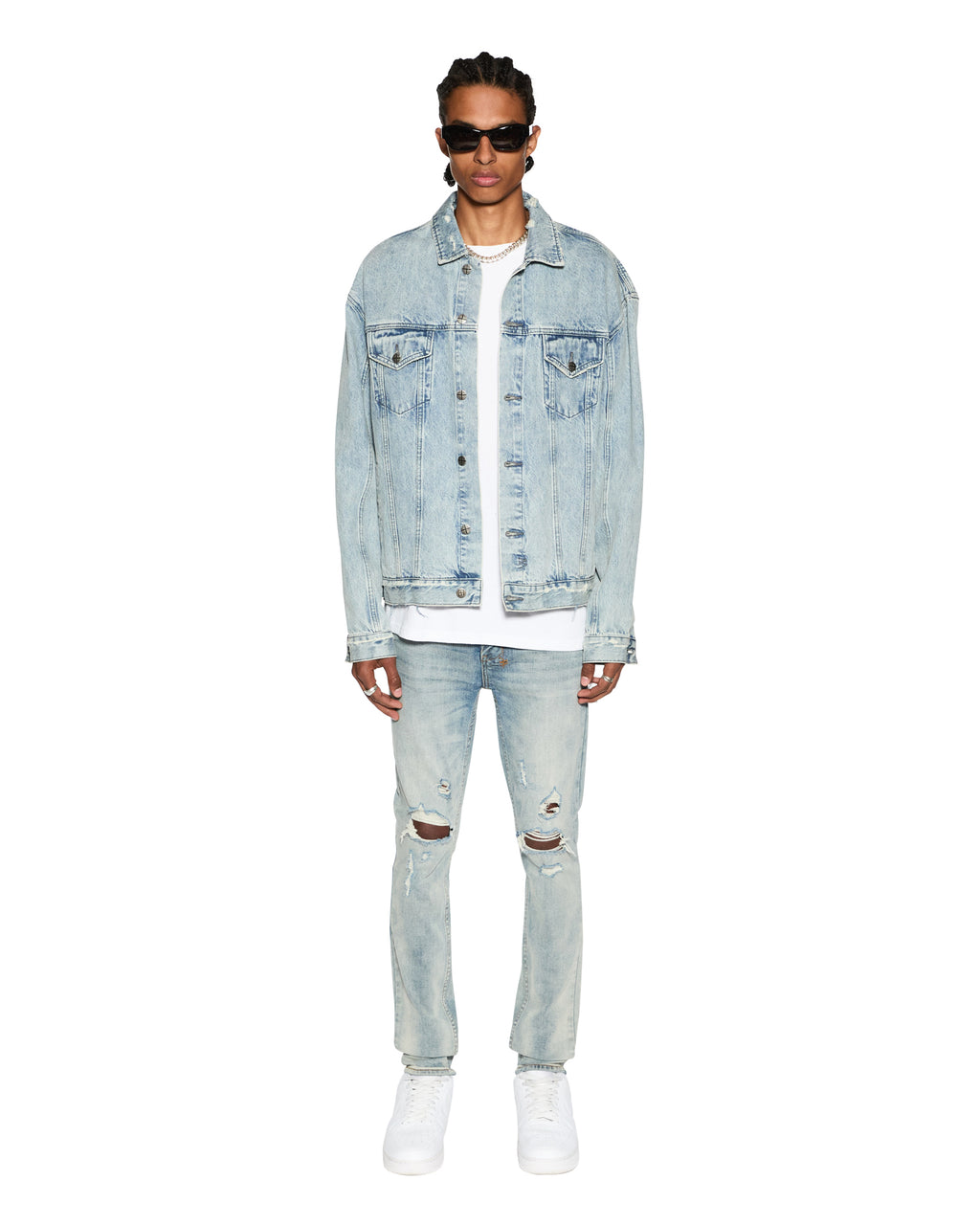 Mens Oh G Jacket Acid Trip Trash Oversized Jackets - Denim