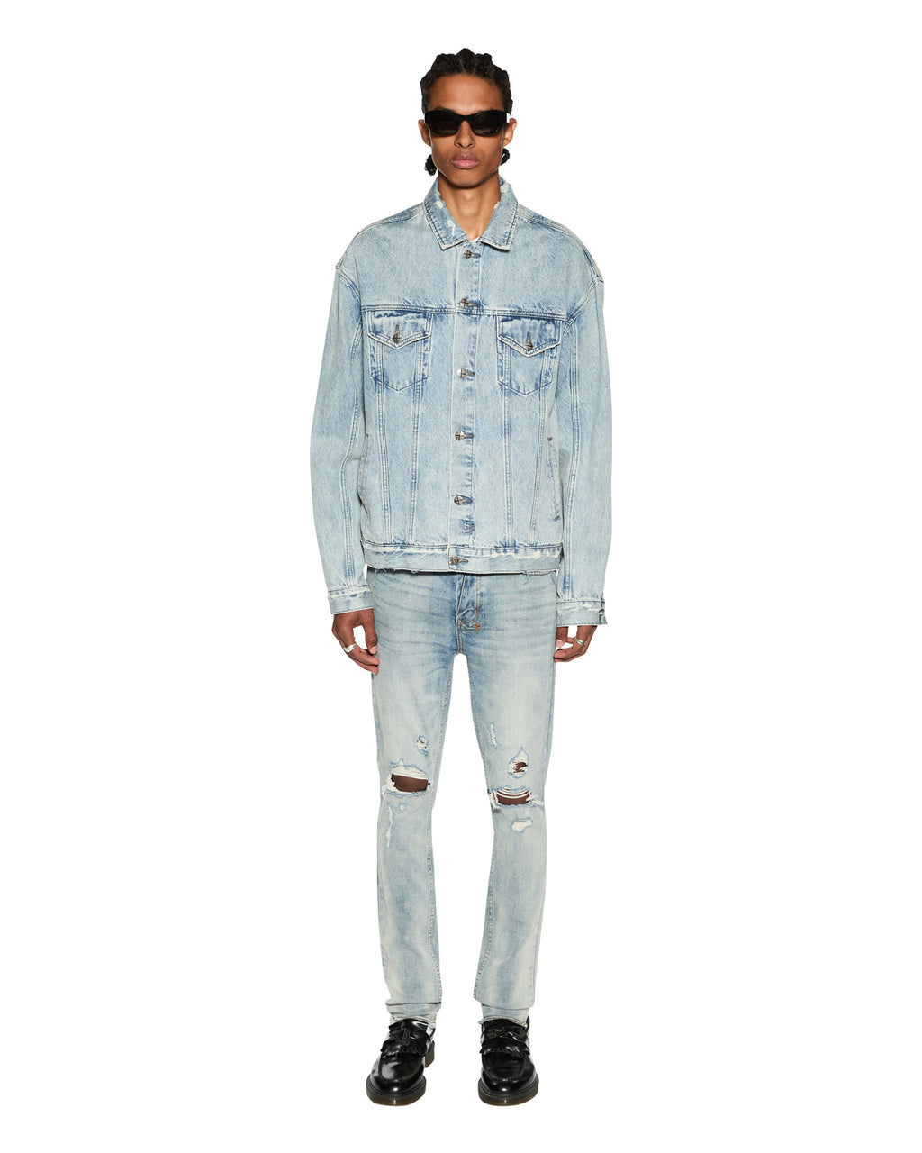 Mens Oh G Jacket Acid Trip Trash Oversized Jackets - Denim