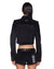 WOMENS  SLIM TRUCKER JACKET SALOON BLACK SLIM JACKETS