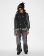 Mens 999 Bronko Cargo Black Bootcut Denim Jeans - Black