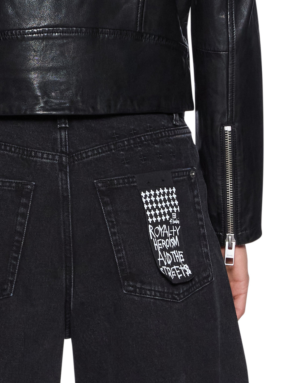 WOMENS AMPLIFY LEATHER JACKET BLACK JACKETS