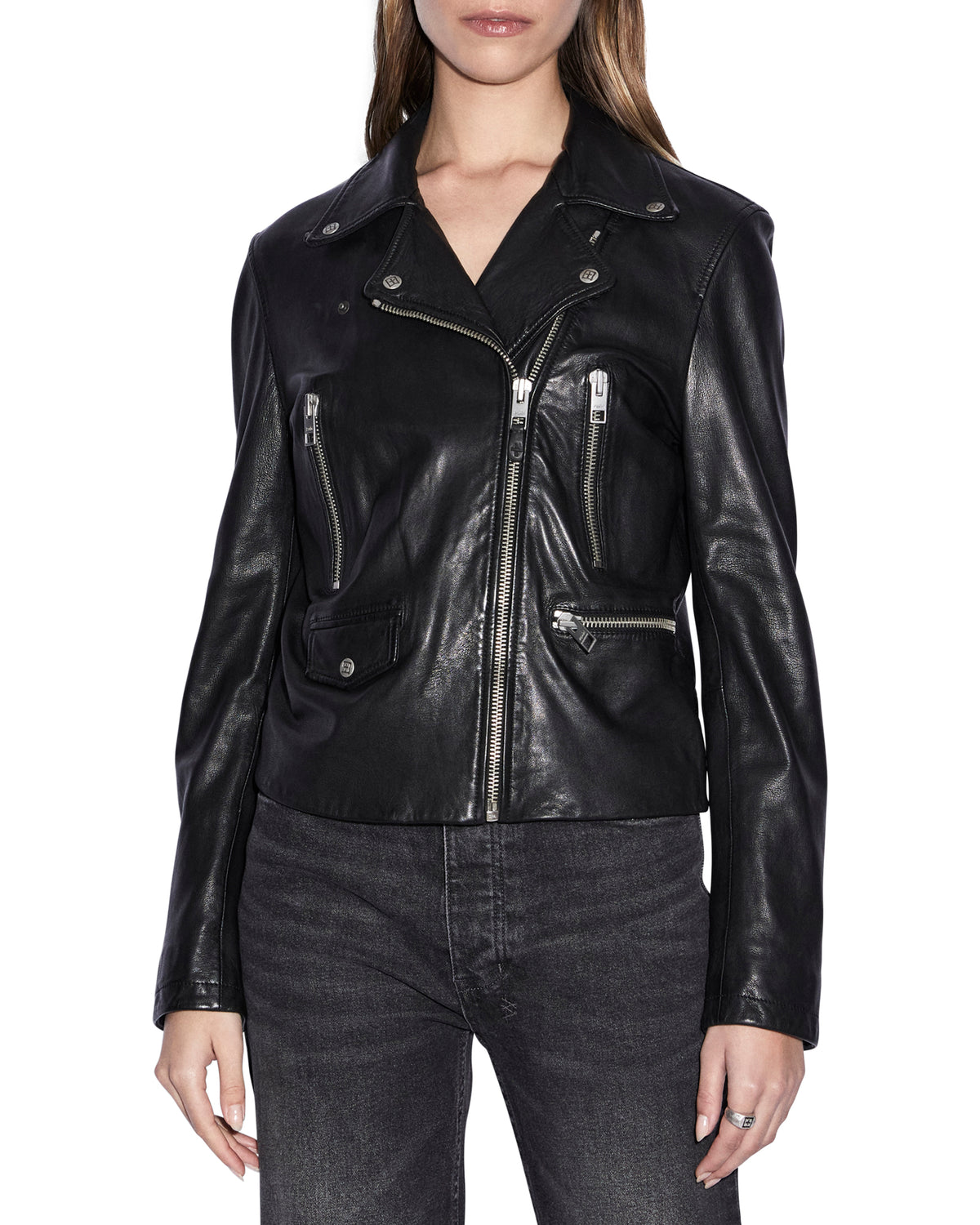 AMPLIFY LEATHER JACKET BLACK