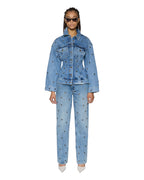 Womens Cinched Jacket Chroma Slim Jackets - Denim