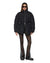 WOMENS  CINCHED PUFFER BLACK REGULAR JACKETS