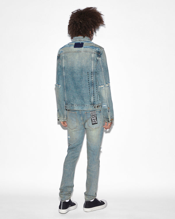 Classic Jacket Throw Bak Denim - Blue | Ksubi ++