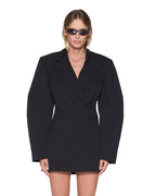 Womens Dare Blazer Dress Black Fitted Dresses - Black