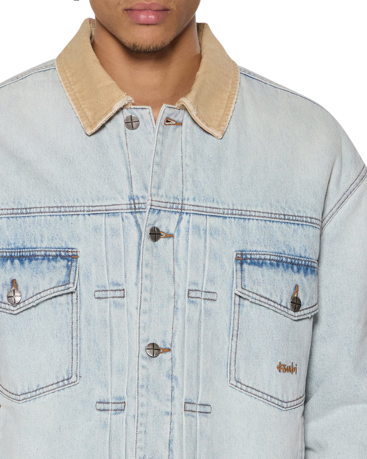 Mens Doubledown Jacket Frost Blue Regular Jackets - Denim
