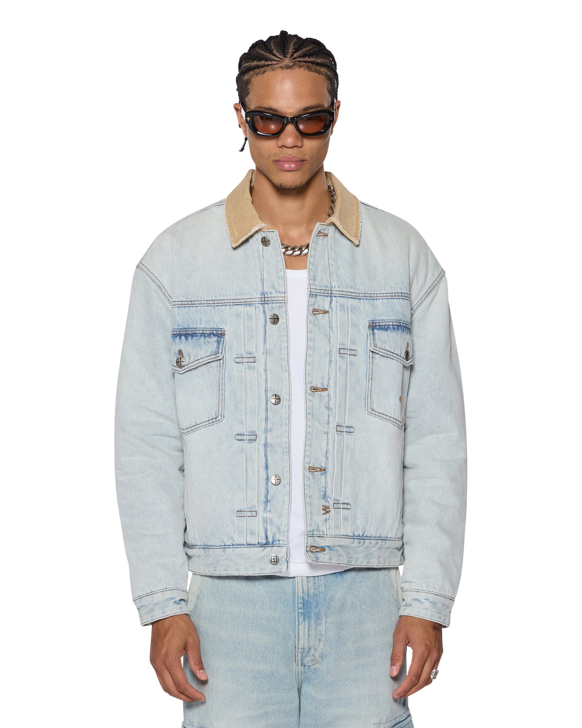 Mens Doubledown Jacket Frost Blue Regular Jackets - Denim